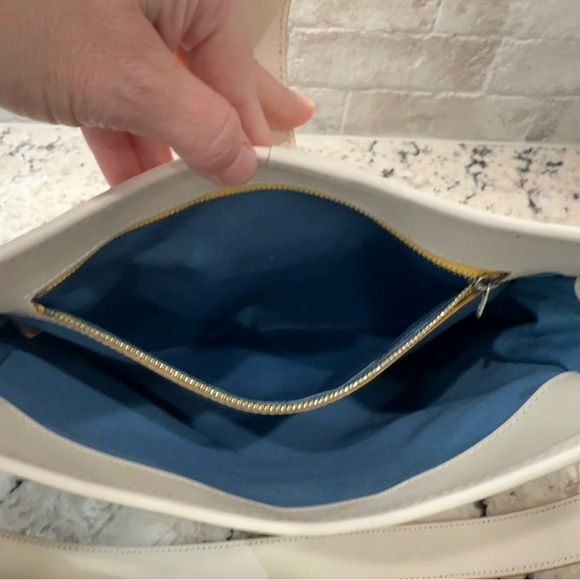 Dooney & Bourke EUC Yellow, Blue, & Cream Shoulder Bag - Picture 5 of 6